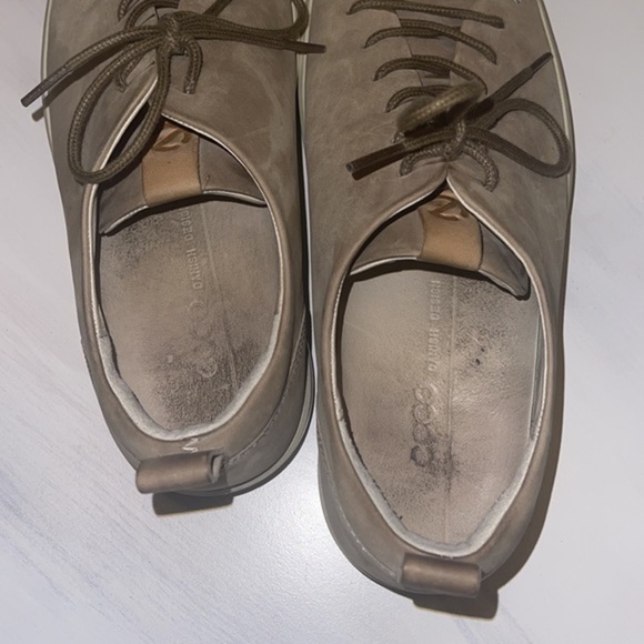Ecco‎ beige Soft Lace Nubuck Sneaker size 43 / 10 - Picture 6 of 8